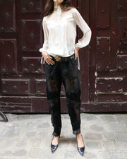 Milagritos Patchwork Lace Pants