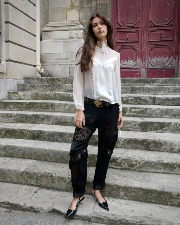 Milagritos Patchwork Lace Pants