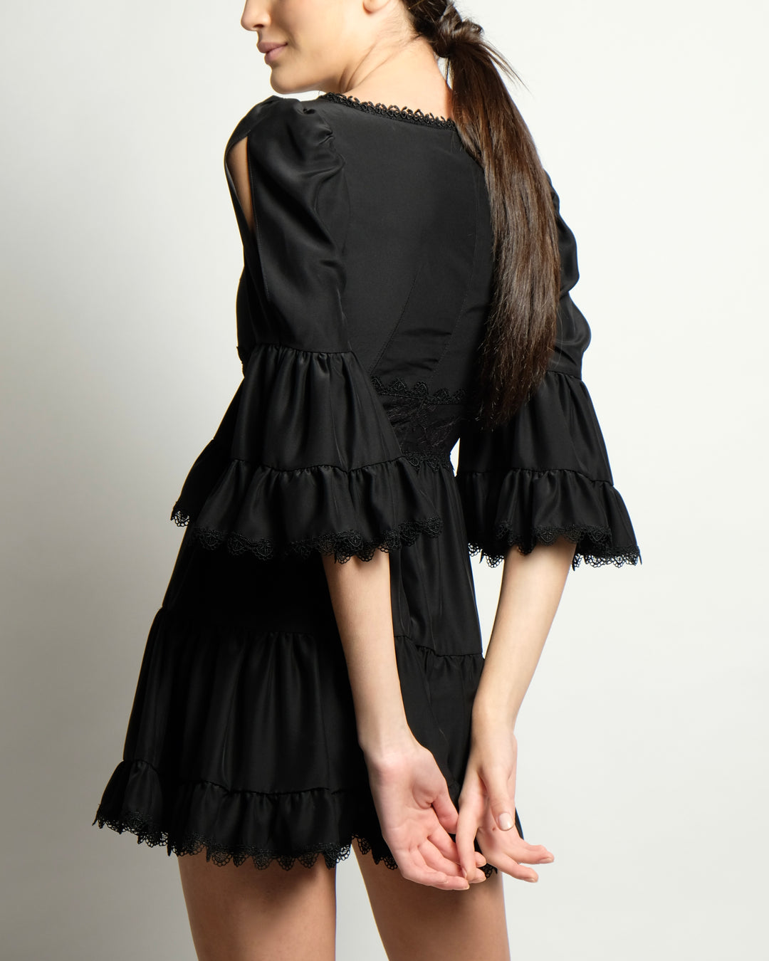 estella dress tie wrap skirt ROAME. Estella Dress in Ivory